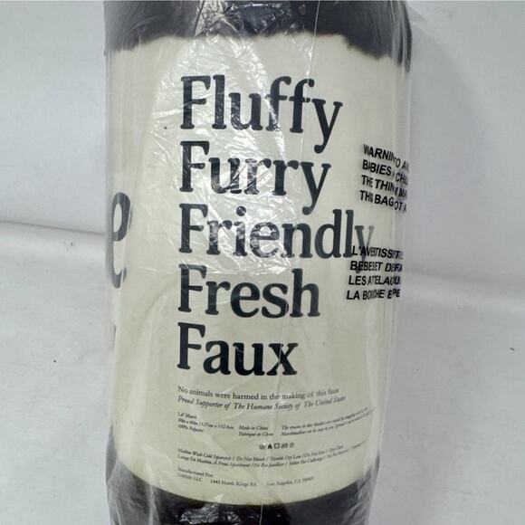 Unhide Faux Fur Bundle New Small Blanket And 20x20 Chocolate Pillow -Ship Fast - Picture 8 of 9